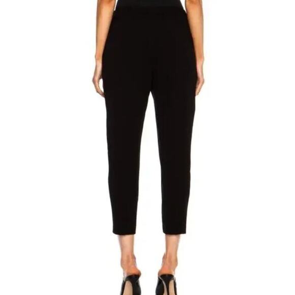 Nili Lotan M Pants Crepe Black Pull On Nahla Pockets Elastic Waist Pleated - Picture 2 of 9